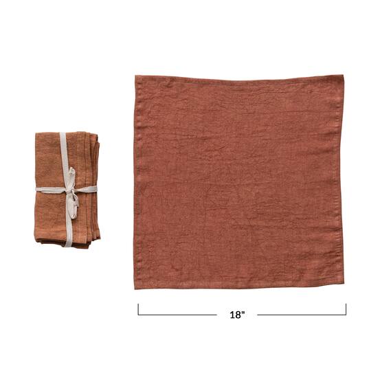 Hello Honey® 18" Square Stonewashed Linen Dinner Napkins